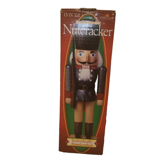 Timeless Treasures 15" Nutcracker Wooden Vintage like Toys w rifle - Picture 3 of 4